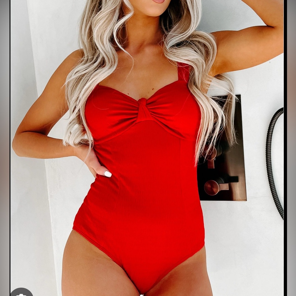 Red One-Piece Swimsuit